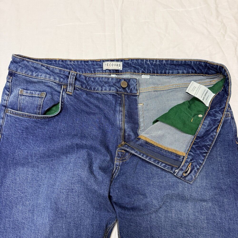 Tecovas Men’s 42x30 Standard Five Pocket Comfort Blue Straight Jeans